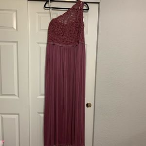 Long bridesmaid / wedding party dress. Chianti.